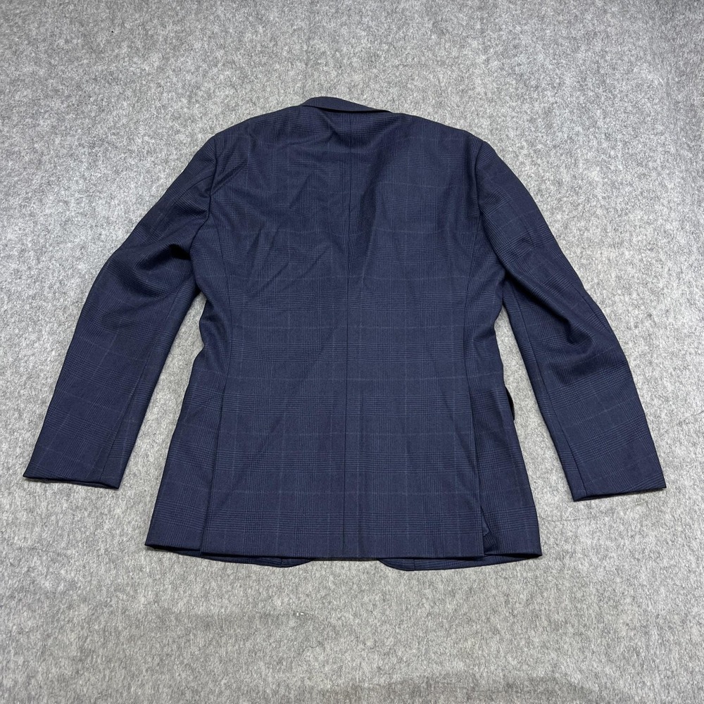 Ring Jacket Blazer Mens J50 US40 Blue Check 100% Wool Suit Jacket Made Japan NEW - Picture 2 of 14